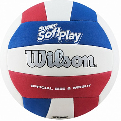 Мяч WTH90219XB Wilson Super Soft Play р.5 белый-синий-красный